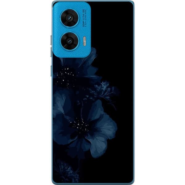 Kompatibelt Mobildeksel til Motorola G96 Mörkblå blommor