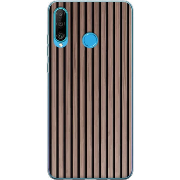 Kompatibelt Mobilskal till Huawei P30 lite Mönster Trä