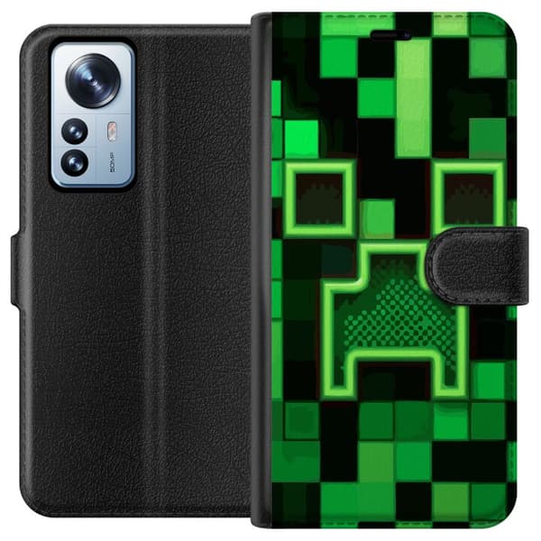 Kompatibel Tegnebogsetui til Xiaomi 12 Pro Minecraft