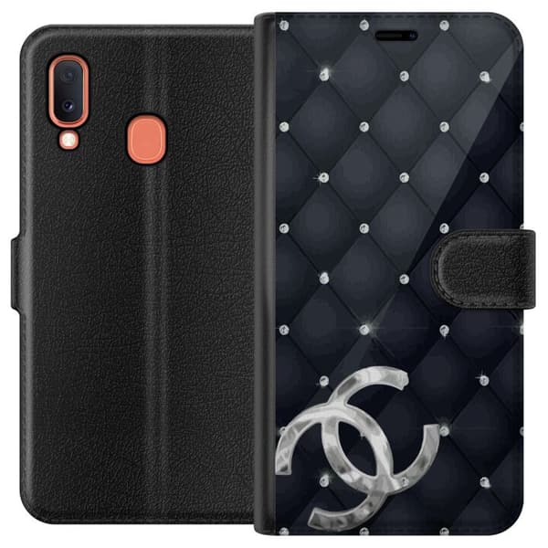 Kompatibelt Lommeboketui til Samsung Galaxy A20e CC Diamanter