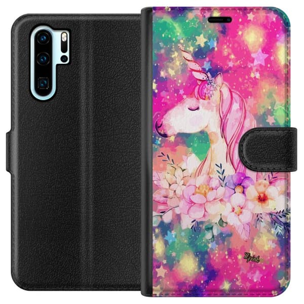 Kompatibel Tegnebogsetui til Huawei P30 Pro Enhörning