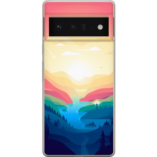 Kompatibelt Mobildeksel til Google Pixel 6 Pro Rosa horisont