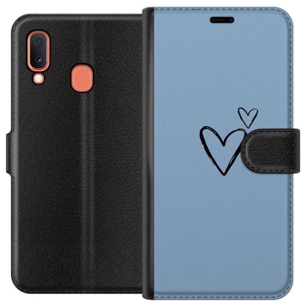 Kompatibelt Lommeboketui til Samsung Galaxy A20e Hjertet