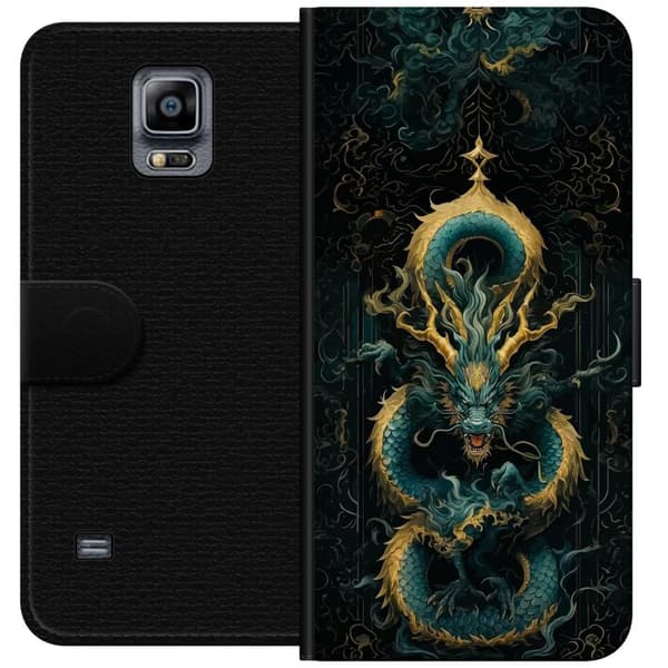 Kompatibelt Plånboksfodral till Samsung Galaxy Note 4 Asiatisk drake