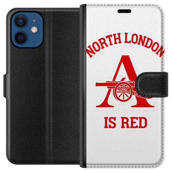 Kompatibelt Plånboksfodral till Apple iPhone 12 Arsenal is red