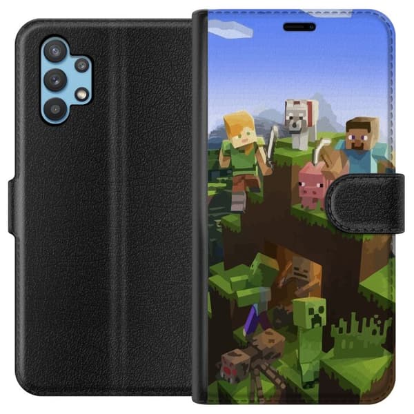 Kompatibelt Plånboksfodral till Samsung Galaxy A32 5G MineCraft