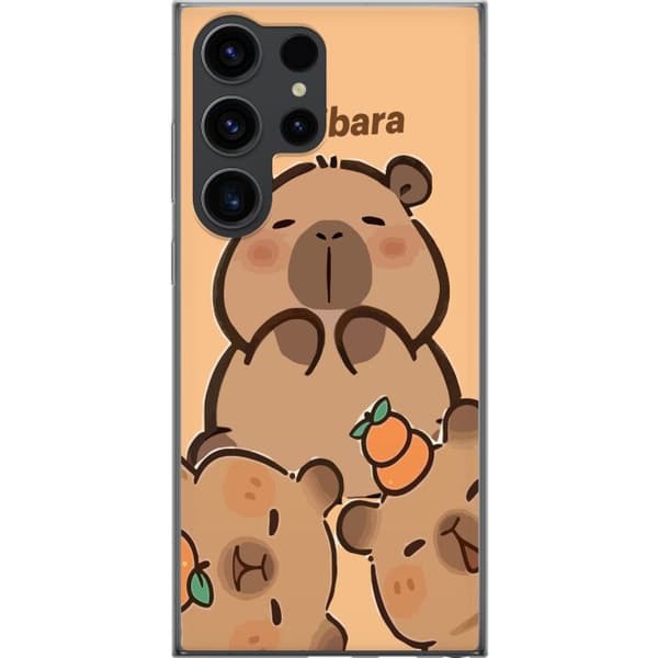 Kompatibelt Mobildeksel til Samsung Galaxy S24 Ultra Capybara kawaii søt figur samleobjekt