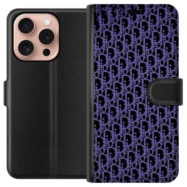 Kompatibelt Lommeboketui til Apple iPhone 16 Pro Moderneluksuriøst monogram i stilrent design