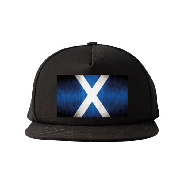 Snapback-cap Skotsk flag med rustik vintagefølelse Sort Voksen