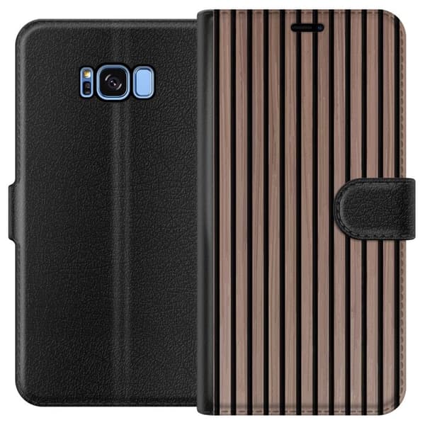 Kompatibelt Plånboksfodral till Samsung Galaxy S8 Mönster Trä