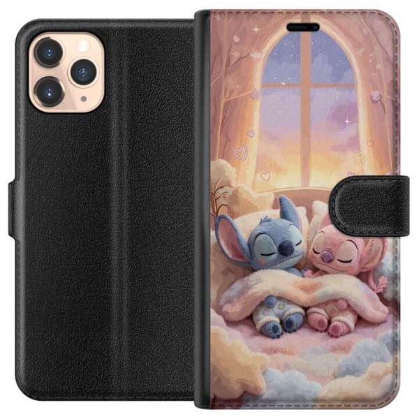 Yhteensopiva Lompakkokotelo Apple iPhone 11 Pro Sovande blå och rosa figurer