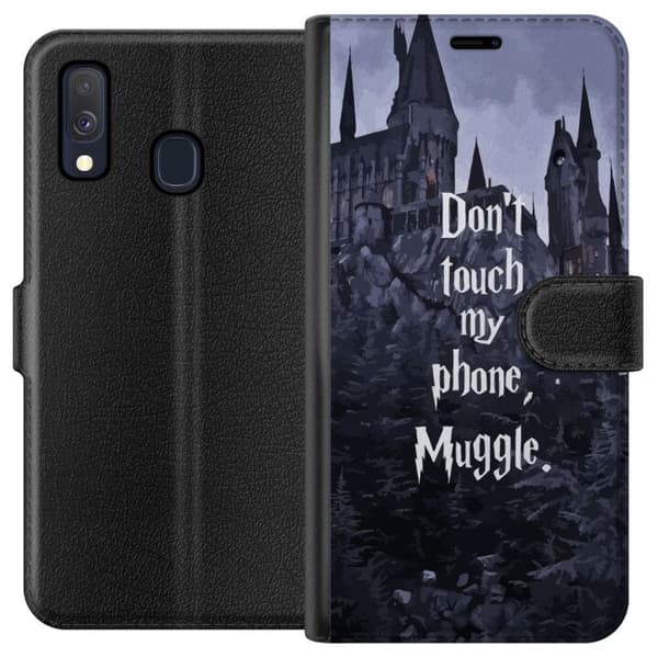 Kompatibelt Plånboksfodral till Samsung Galaxy A40 Harry Potter Text