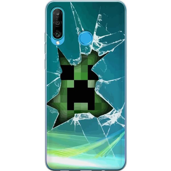 Kompatibelt Mobilskal till Huawei P30 lite MineCraft
