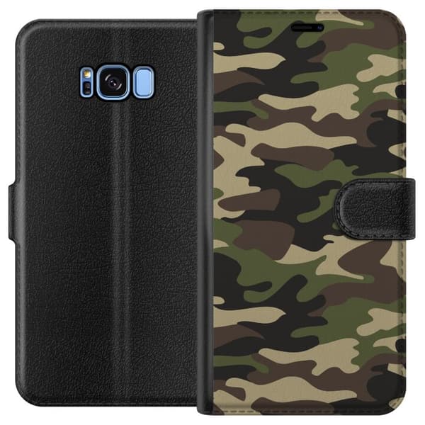 Kompatibelt Plånboksfodral till Samsung Galaxy S8 Militär