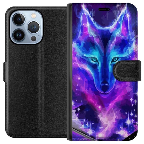 Kompatibelt Plånboksfodral till Apple iPhone 13 Pro Neon Varg