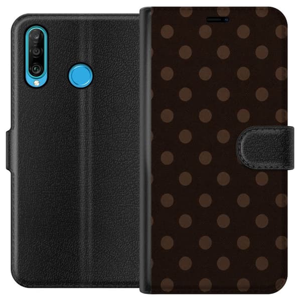 Kompatibelt Plånboksfodral till Huawei P30 lite Mocha Pop