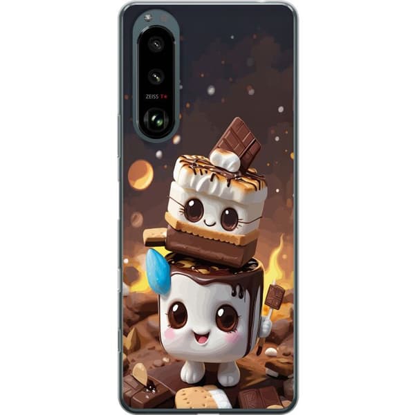 Kompatibelt Mobildeksel til Sony Xperia 5 III Søt dessertdesign med marshmallow