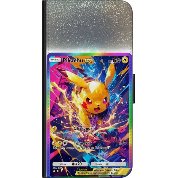 Kompatibel Tegnebogsetui til OnePlus 8 Farverigt Pikachu EX-design
