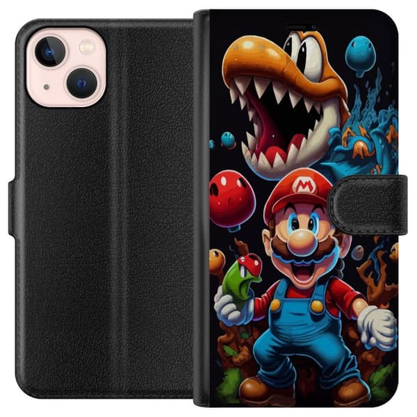 Kompatibelt Plånboksfodral till Apple iPhone 13 mini Super Mario