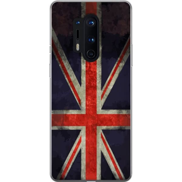 Kompatibelt Mobildeksel til OnePlus 8 Pro Britisk flagg med rustikk følelse