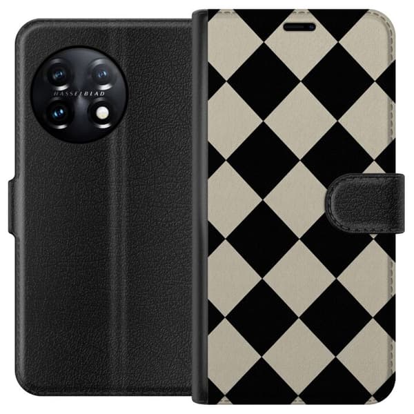 Kompatibelt Lommeboketui til OnePlus 11 Mono-diamant