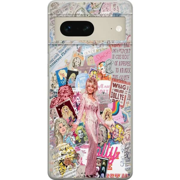 Kompatibelt Mobildeksel til Google Pixel 7 Dolly Parton färgstarkt collage