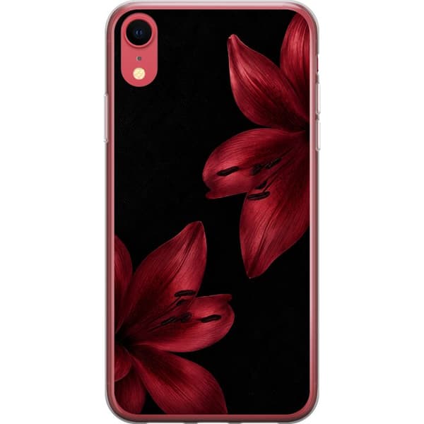 Kompatibelt Mobilskal till Apple iPhone XR Red Lily Noir