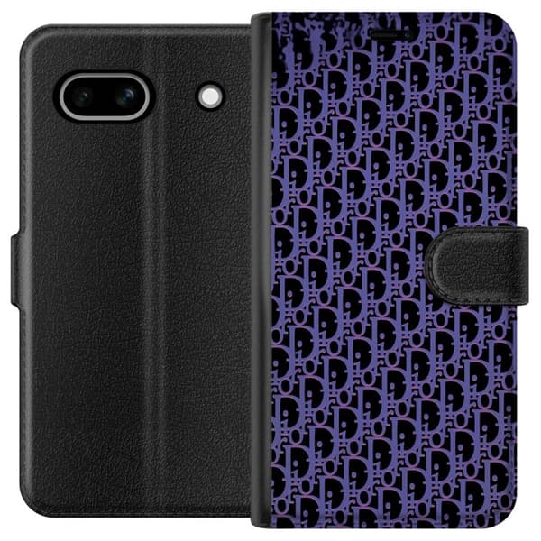 Kompatibelt Lommeboketui til Google Pixel 7a Moderneluksuriøst monogram i stilrent design