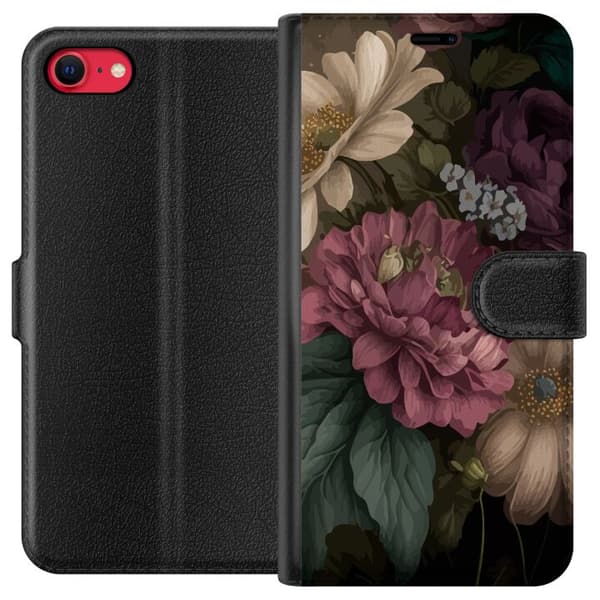 Kompatibelt Plånboksfodral till Apple iPhone SE (2020) Blommor