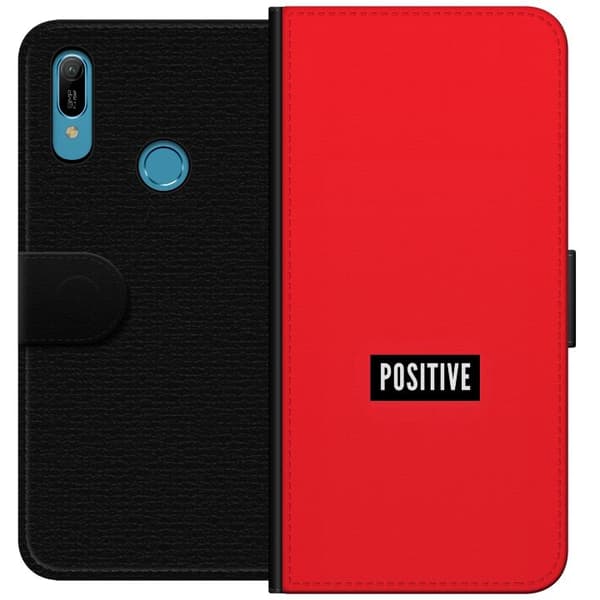 Kompatibel Tegnebogsetui til Huawei Y6 (2019) Positive text