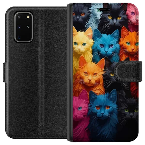 Kompatibelt Plånboksfodral till Samsung Galaxy S20+ Katter