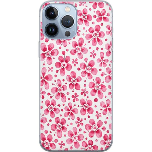 Kompatibelt Mobilskal till Apple iPhone 13 Pro Max Blue Petal Pattern