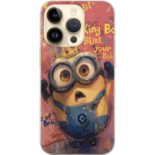 Kompatibelt Mobildeksel til Apple iPhone 15 Pro Minion Med Krona
