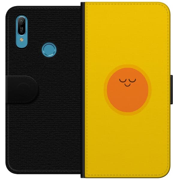 Kompatibel Tegnebogsetui til Huawei Y6 (2019) Sovande solfigur