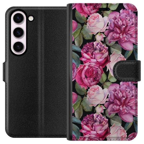 Kompatibelt Lommeboketui til Samsung Galaxy S23 Blomster