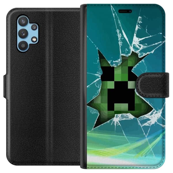 Kompatibelt Plånboksfodral till Samsung Galaxy A32 5G Minecraft