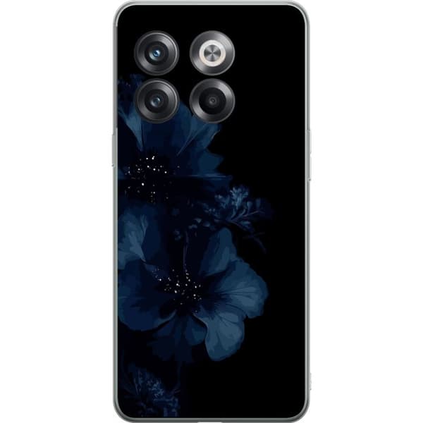 Kompatibelt Mobilskal till OnePlus 10T Mörkblå blommor