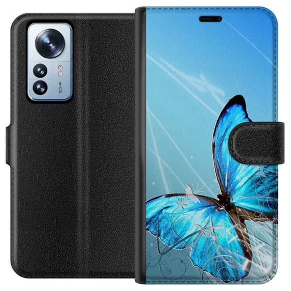 Kompatibel Tegnebogsetui til Xiaomi 12 Pro Sommerfugl
