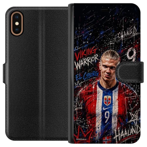 Kompatibelt Plånboksfodral till Apple iPhone X Erling Haaland graffiti
