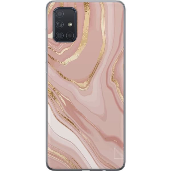Kompatibelt Mobildeksel til Samsung Galaxy A71 Marmor Gull