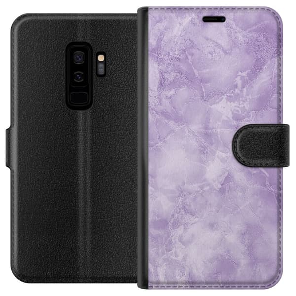 Kompatibelt Lommeboketui til Samsung Galaxy S9+ Lilla marmor