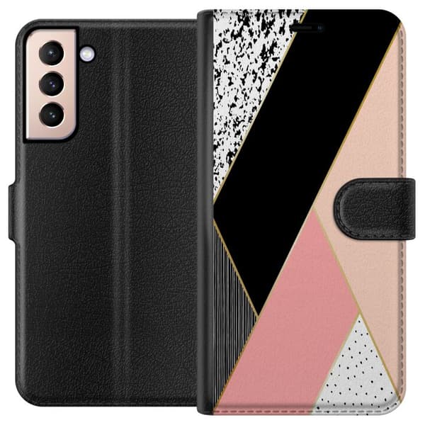 Kompatibel Tegnebogsetui til Samsung Galaxy S21 Mønster