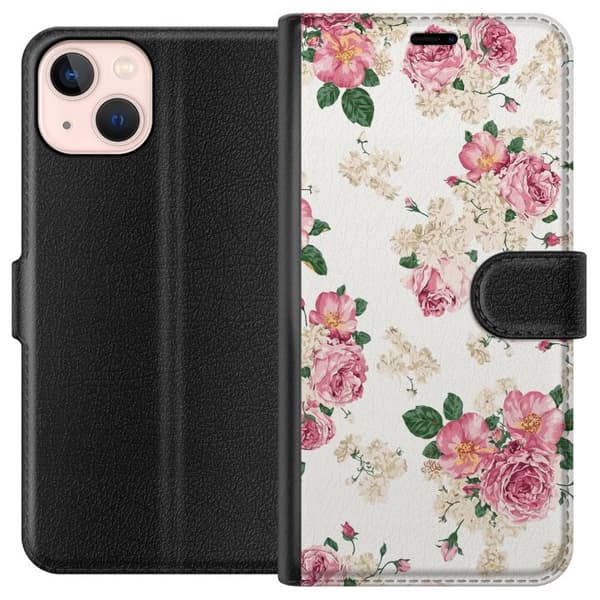 Kompatibelt Plånboksfodral till Apple iPhone 13 mini Retro Blommor