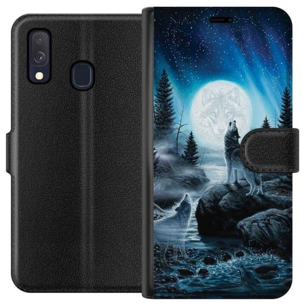 Kompatibelt Plånboksfodral till Samsung Galaxy A40 Varjar på natten