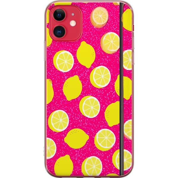 Kompatibelt Mobildeksel til Apple iPhone 11 Citronmönster rosa