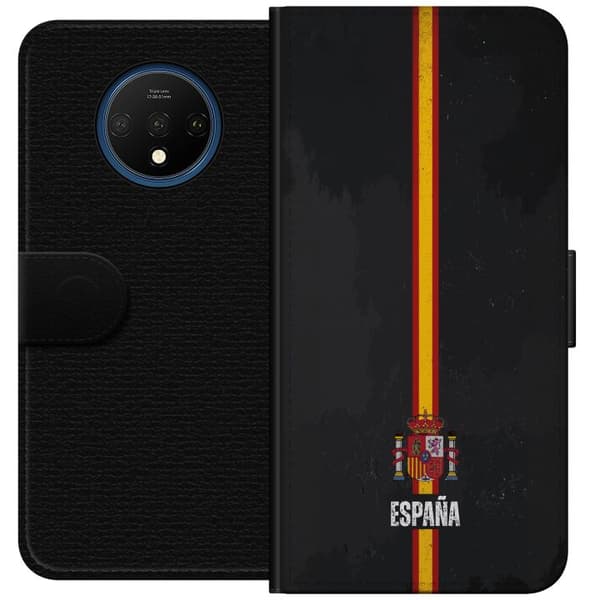 Kompatibelt Lommeboketui til OnePlus 7T Stilig design med Spanias flagg