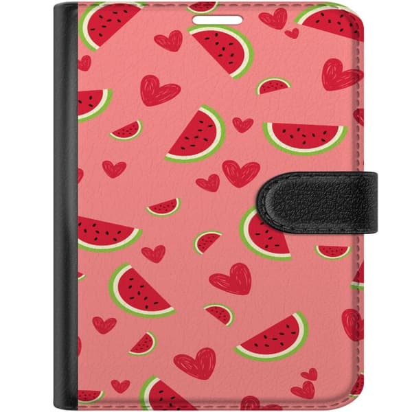 Kompatibel Tegnebogsetui til Apple iPhone Duo Vattenmelon och hjärtan