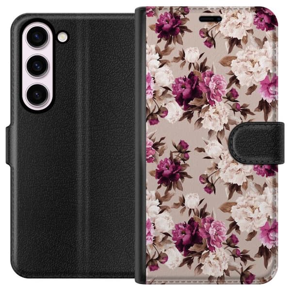 Kompatibel Tegnebogsetui til Samsung Galaxy S23 Blomster