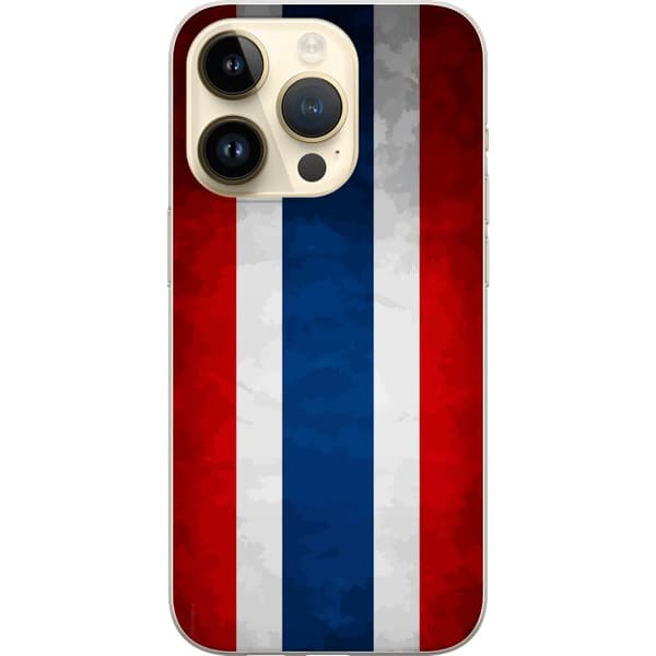 Kompatibelt Mobildeksel til Apple iPhone 14 Pro Thai flagg i stilren retrodesign
