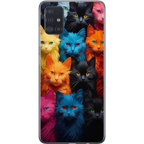 Kompatibelt Mobildeksel til Samsung Galaxy A51 Katter
